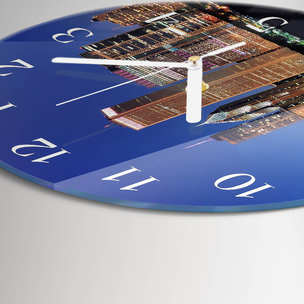 Ronde glazen klok Horizon