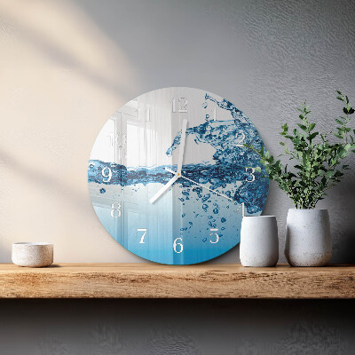 Ronde glazen klok Water