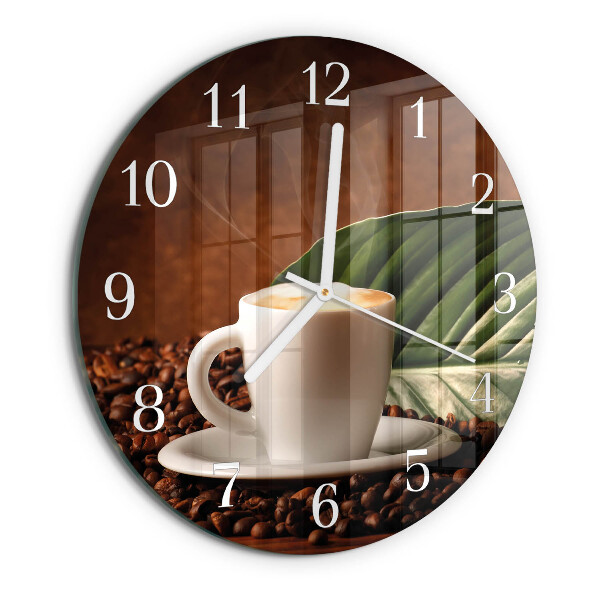 Ronde glazen klok Kopje koffie