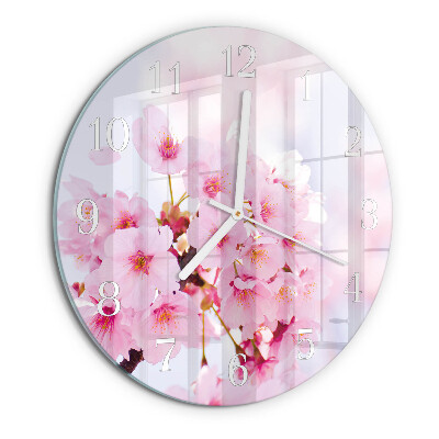 Ronde glazen klok Bloemen