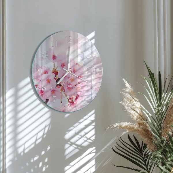 Ronde glazen klok Bloemen
