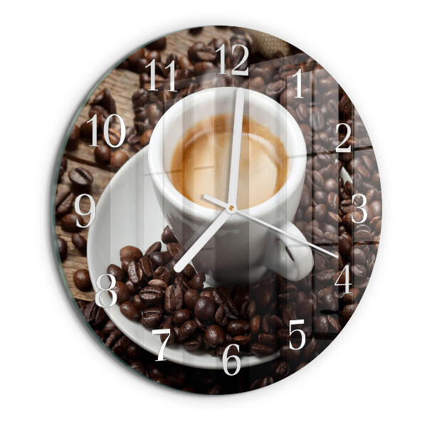 Ronde glazen klok Kopje koffie