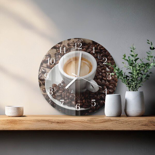 Ronde glazen klok Kopje koffie