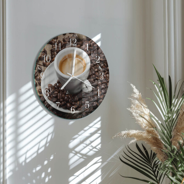 Ronde glazen klok Kopje koffie