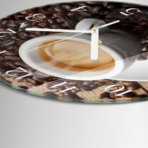 Ronde glazen klok Kopje koffie