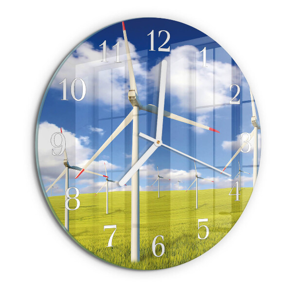 Ronde glazen klok Windpark