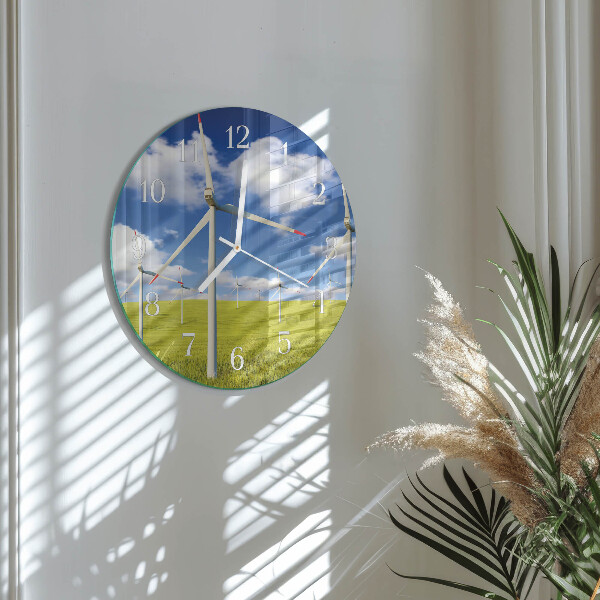 Ronde glazen klok Windpark