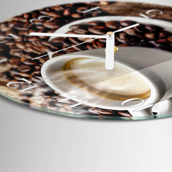 Ronde glazen klok Kopje koffie