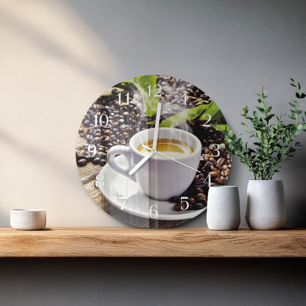 Ronde glazen klok Kopje koffie