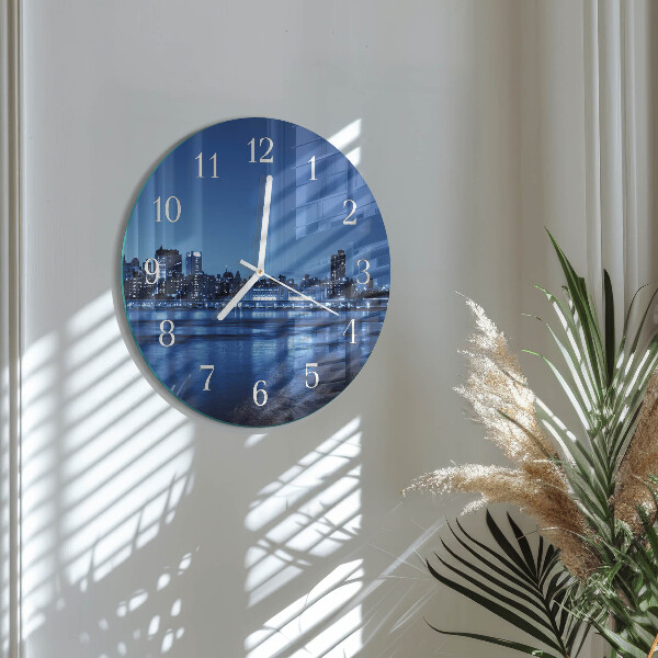 Ronde glazen klok Horizon