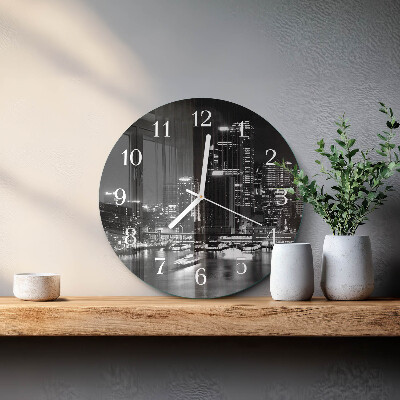 Ronde glazen klok Horizon