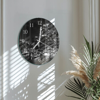 Ronde glazen klok Horizon
