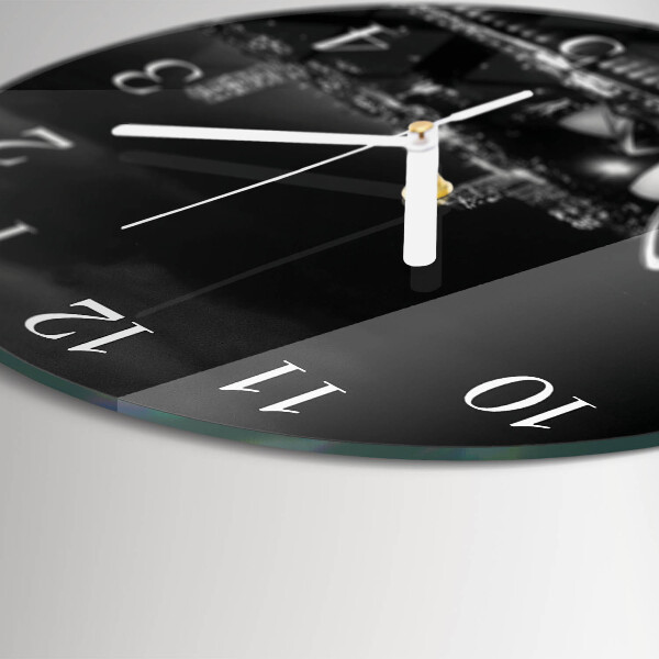Ronde glazen klok Sydney Horizon