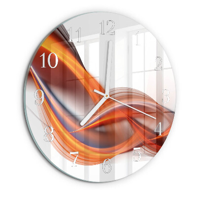 Ronde glazen klok Abstracte rook