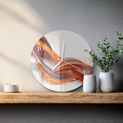 Ronde glazen klok Abstracte rook