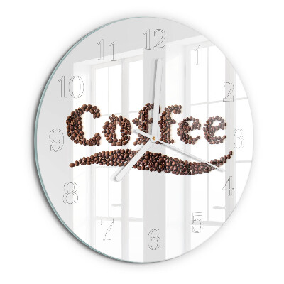 Ronde glazen klok Koffie 