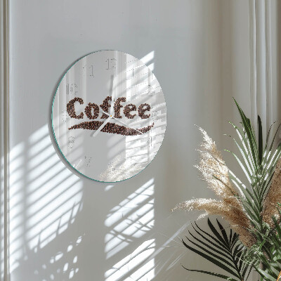 Ronde glazen klok Koffie 