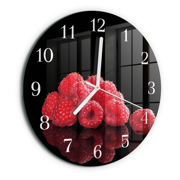 Ronde glazen klok Frambozen