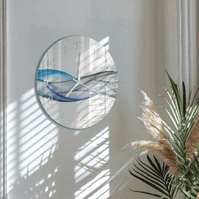Ronde glazen klok Abstracte rook