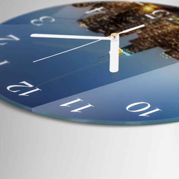 Ronde glazen klok Horizon