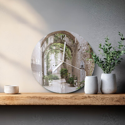 Ronde glazen klok Laanplanten