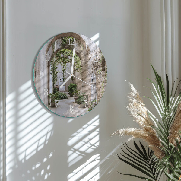 Ronde glazen klok Laanplanten