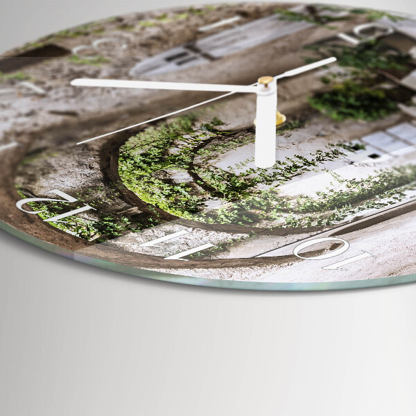 Ronde glazen klok Laanplanten
