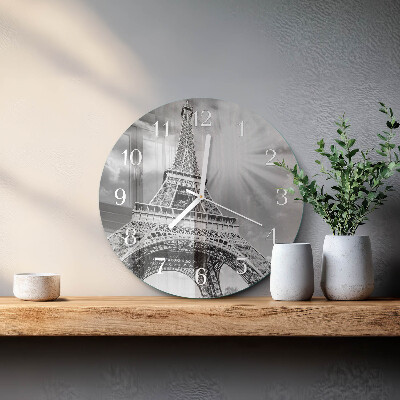 Ronde glazen klok Eiffeltoren Parijs