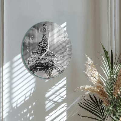 Ronde glazen klok Eiffeltoren Parijs