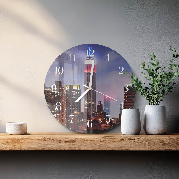Ronde glazen klok Horizon