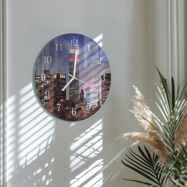 Ronde glazen klok Horizon