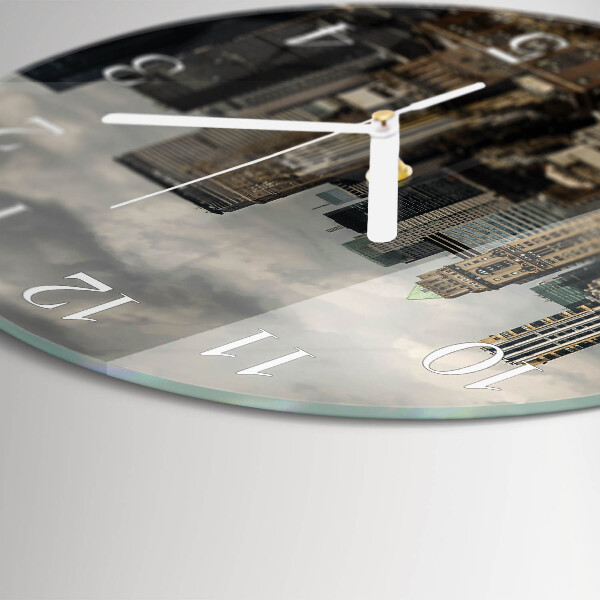 Ronde glazen klok Horizon