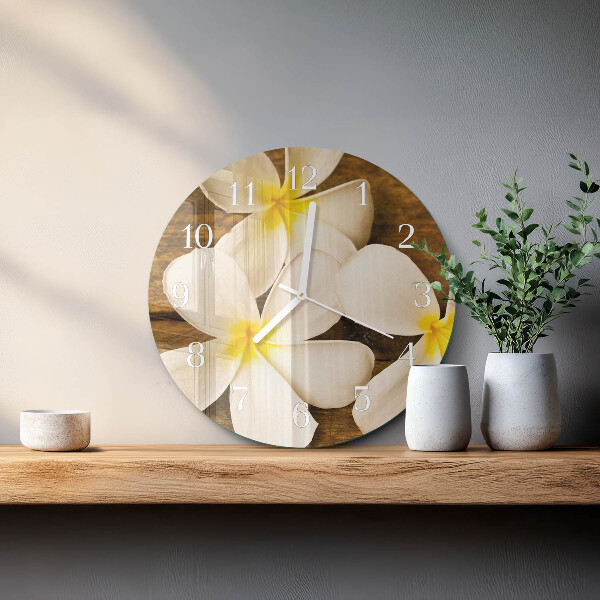 Ronde glazen klok Bloemen