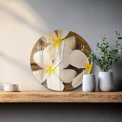 Ronde glazen klok Bloemen
