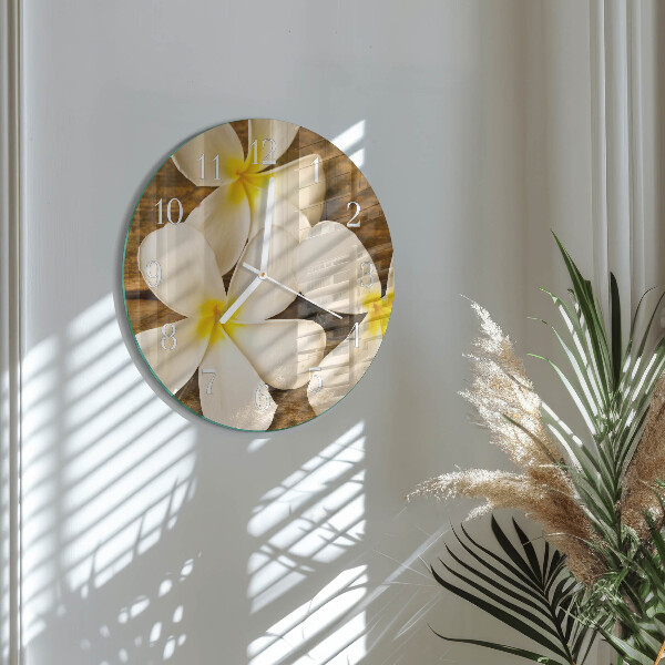 Ronde glazen klok Bloemen