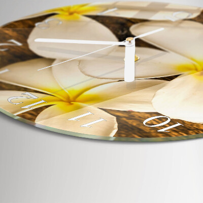 Ronde glazen klok Bloemen