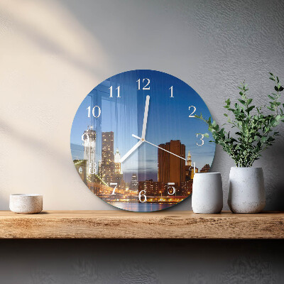 Ronde glazen klok Horizon
