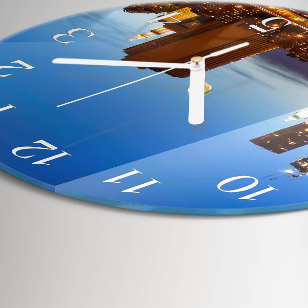 Ronde glazen klok Horizon