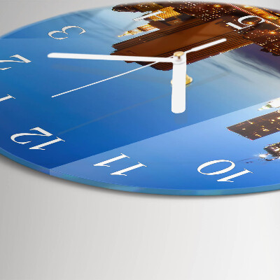 Ronde glazen klok Horizon