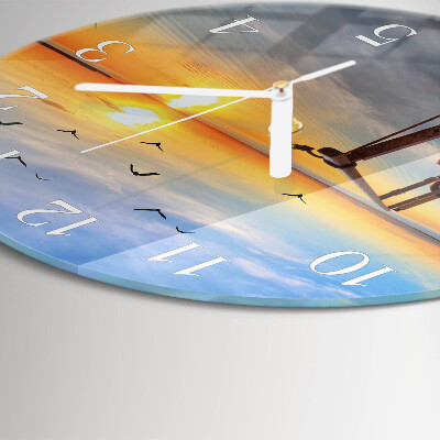 Ronde glazen klok Pier
