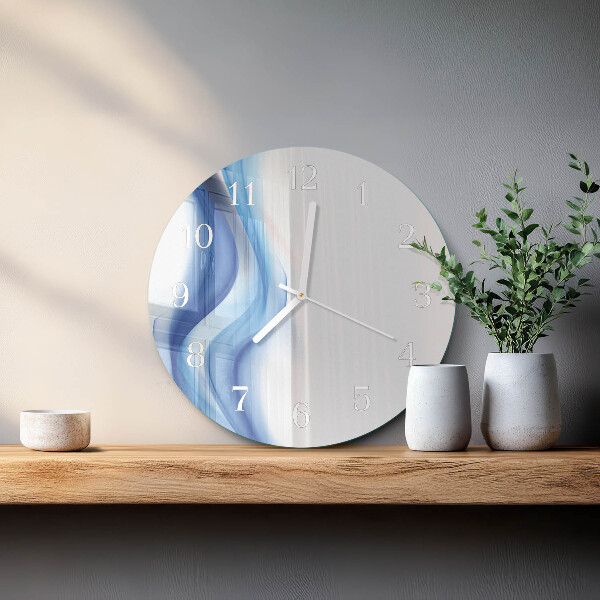 Ronde glazen klok Abstracte rook
