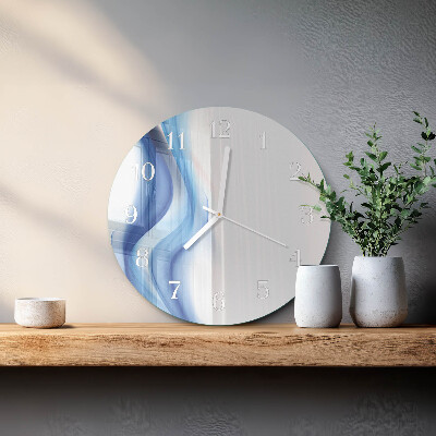 Ronde glazen klok Abstracte rook