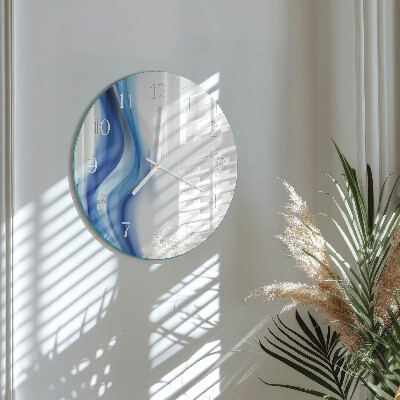 Ronde glazen klok Abstracte rook