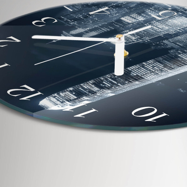 Ronde glazen klok Horizon