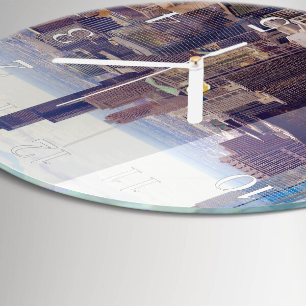 Ronde glazen klok Horizon