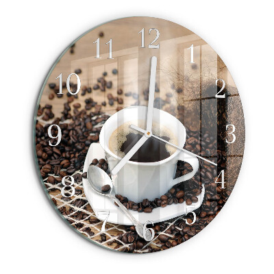 Ronde glazen klok Kopje koffie