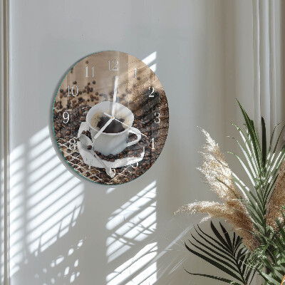 Ronde glazen klok Kopje koffie