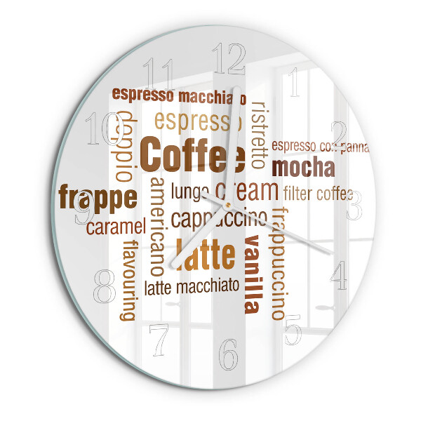 Ronde glazen klok Koffie