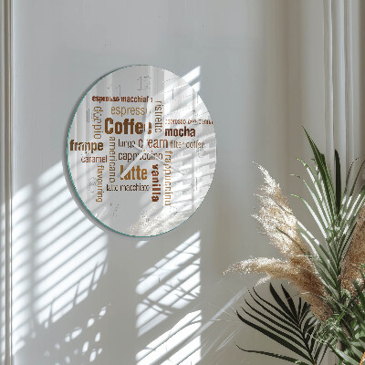 Ronde glazen klok Koffie