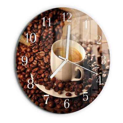 Ronde glazen klok Kopje koffie
